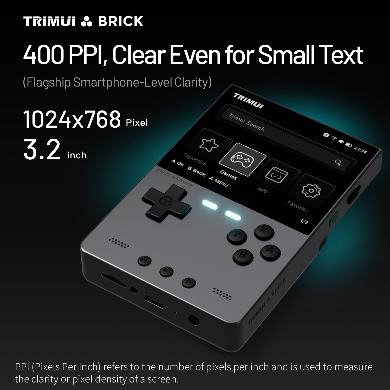 TRIMUI BRICK Hammer Mini Metal - Gaming Console Handheld Best 评论和价格