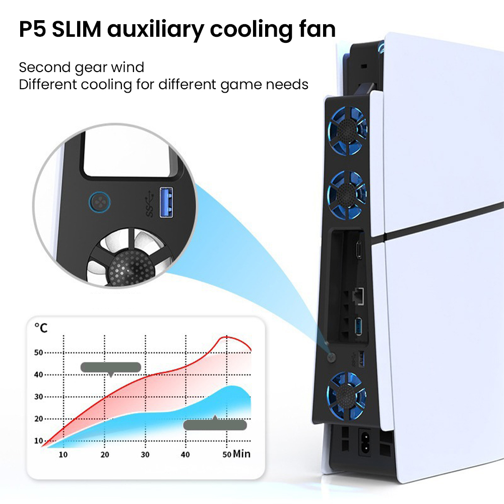 Gaming Cooler Fan Efficient Co - Sony Console Ps5 Slim 评论和价格