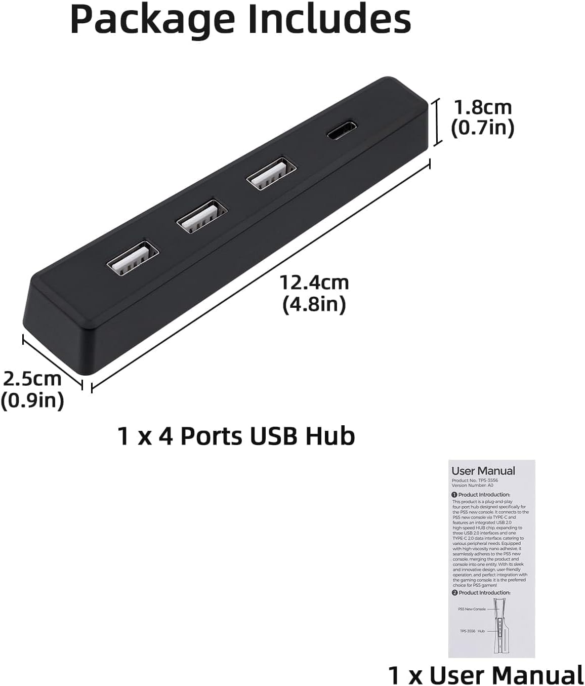 4 Ports USB Hub for PS5 Slim D - Sony Console Ps5 Slim 评论和价格