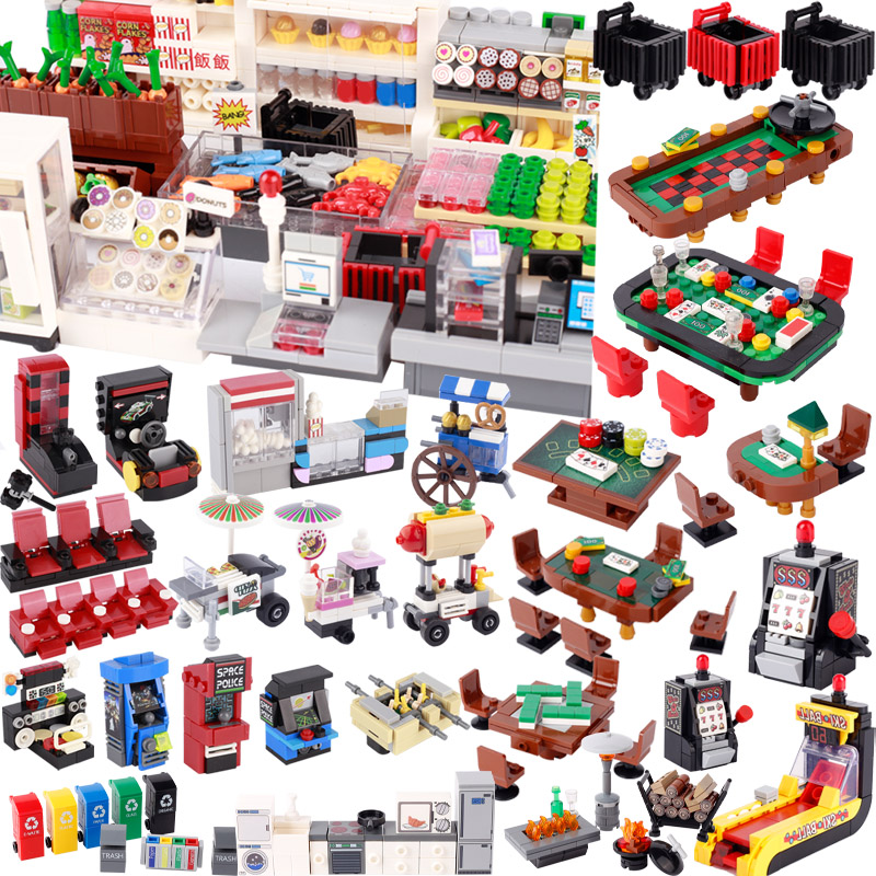 City Street View Scene Buildin - Gaming Console Lego 评论和价格